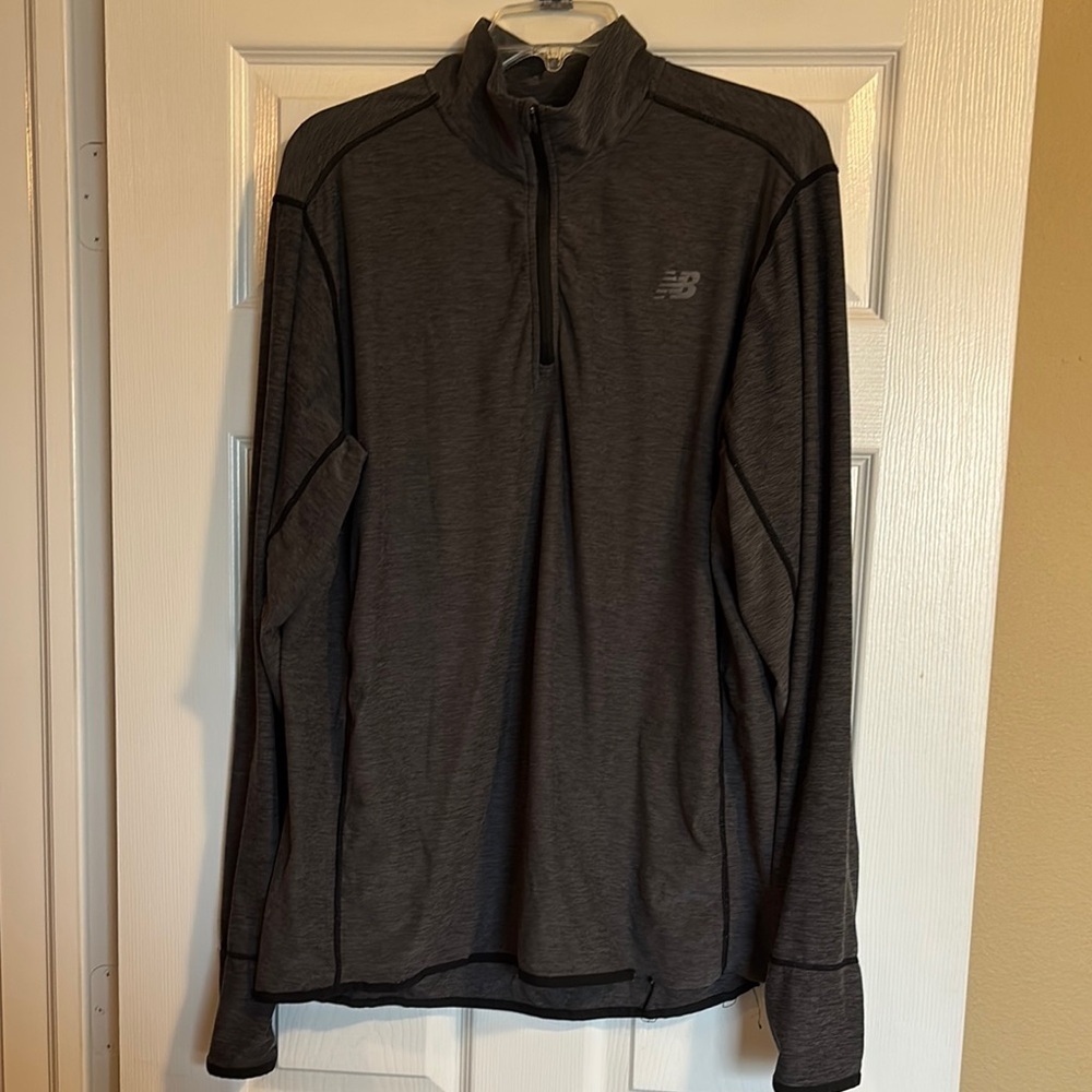 New Balance men’s gray quarter zip running sweater size XL